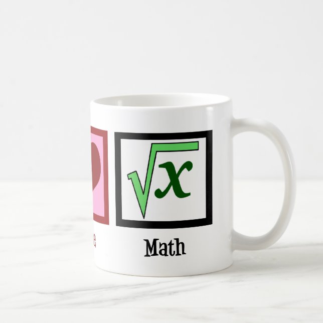 Mug Peace Love Math (Droite)