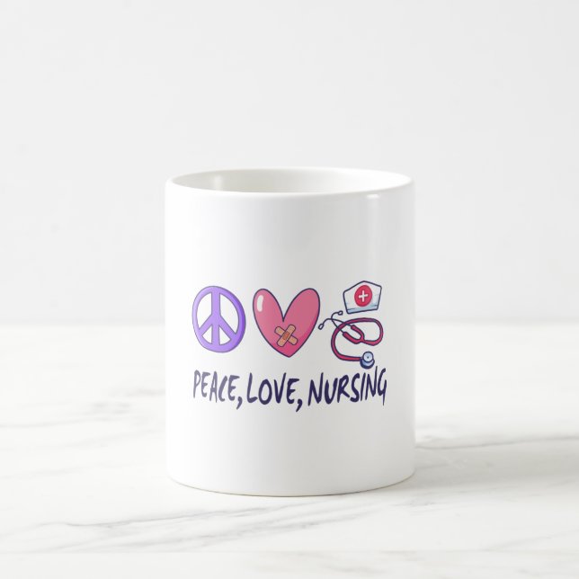 Mug Peace Love Nuring (Centre)