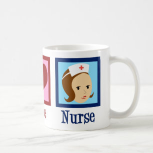 Mug Peace Love Nurse Cute Nurse