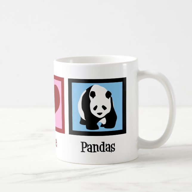 Mug Peace Love Pandas (Droite)
