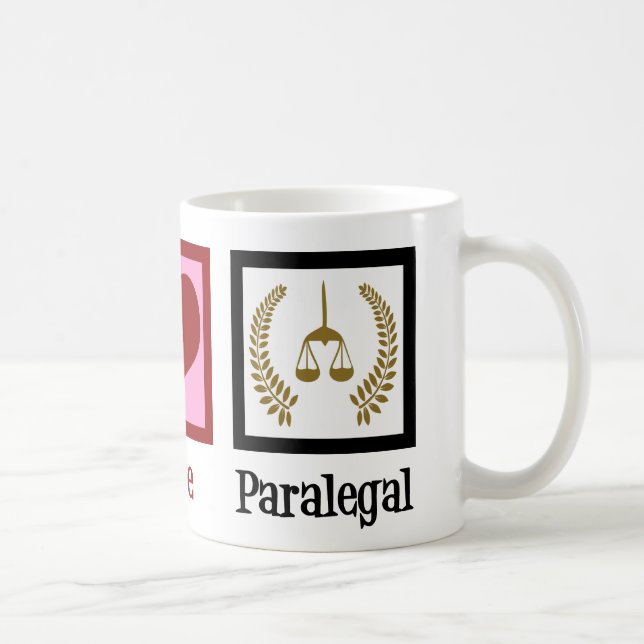 Mug Peace Love Paralegal (Droite)