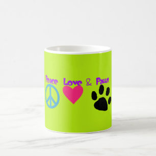 Mug Peace Love & Paws