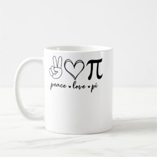 Mug Peace Love Pi Math Love Pi Day Mathématiques Maths