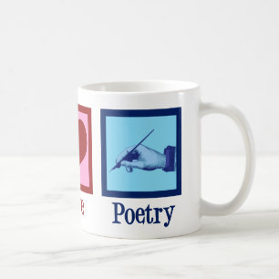 Mug Peace Love Poetry Jolie Poète