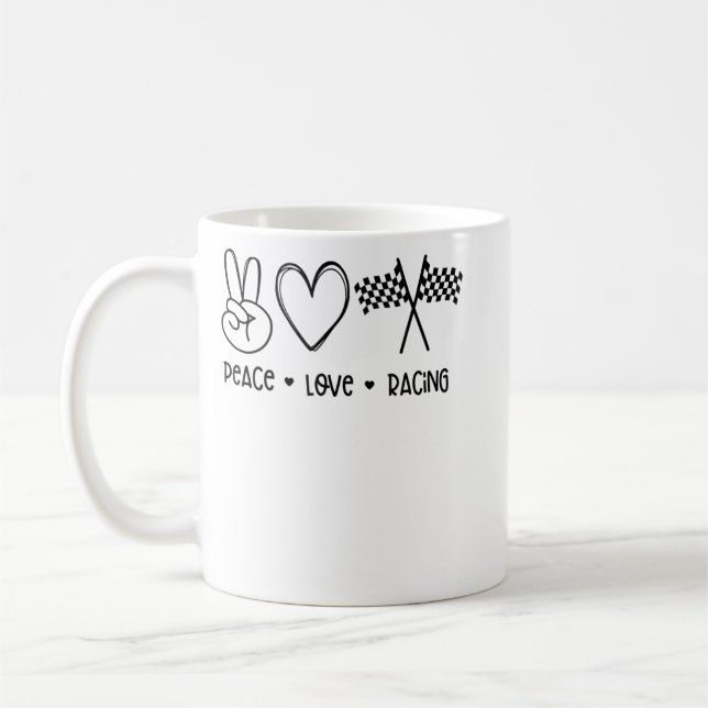 Mug Peace love Racing (Gauche)