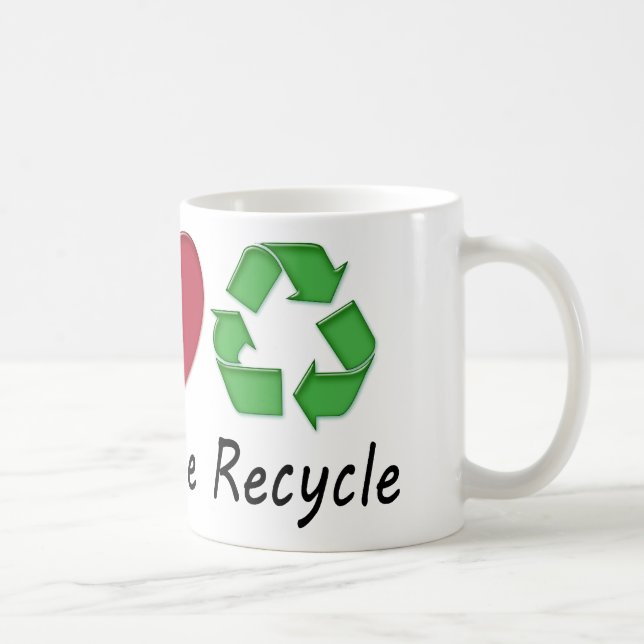 Mug Peace Love Recycle (Droite)