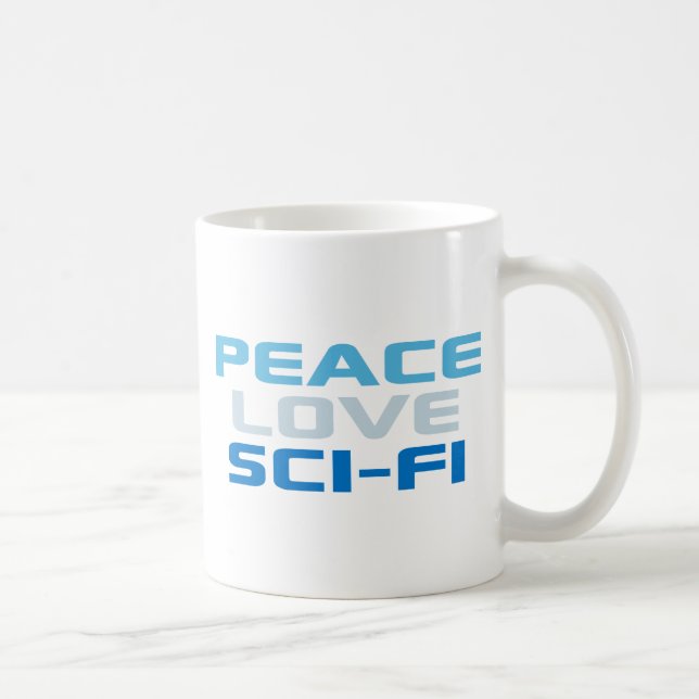 Mug Peace Love Sci-Fi (Droite)