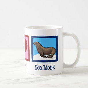 Mug Peace Love Sea Lions
