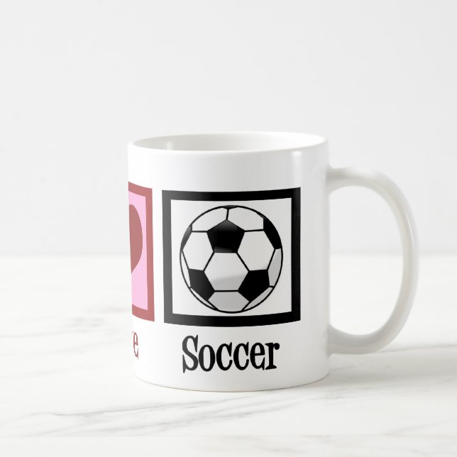 Mug Peace Love Soccer (Droite)
