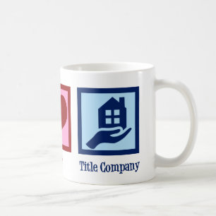 Mug Peace Love Titre Agent de l'entreprise