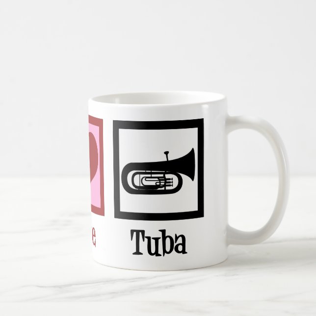 Mug Peace Love Tuba Player (Droite)