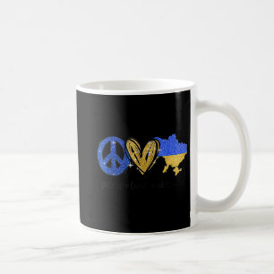 Mug Peace Love Ukraine Pavillon Ukrainien Je Me Trouve
