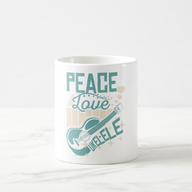 Mug Peace Love Ukulele (Centre)