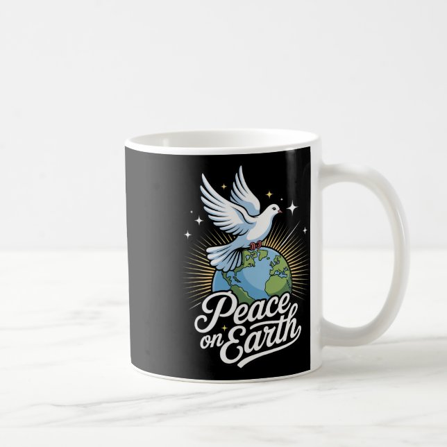 Mug Peace On Earth Dove And Globe Faith Christmas  (Droite)