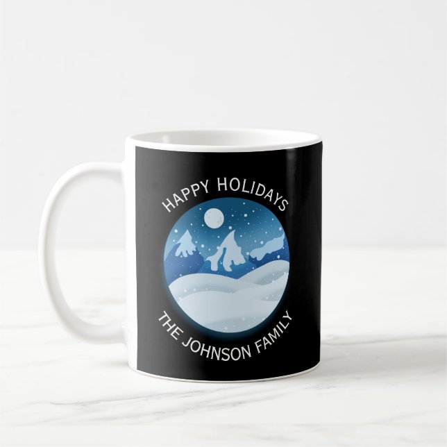 Mug Peaceful Frosted Landscape Custom (Gauche)