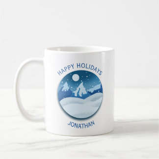 Mug Peaceful Frosted Landscape Custom