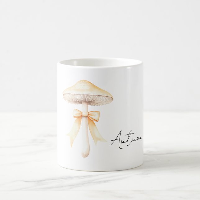 Mug Peach Bow Cream Mushroom (Centre)