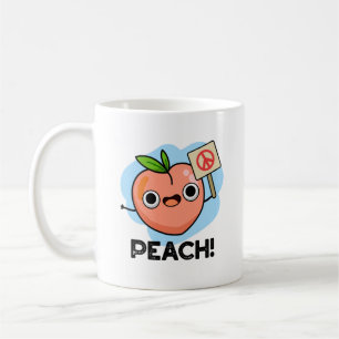 Mug Peach Funky Peace Fruit Pun