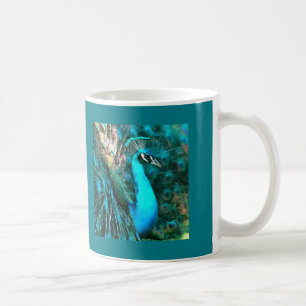 Mug Peacock Bleu Vibrant Avec Queue Fissée
