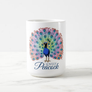 Mug Peacock coloré personnalisé