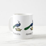 Mug Peacock héraldique Vintage stylisé sur Couronne C<br><div class="desc">Peacock héraldique vintage sur une couronne Invitations personnalisables et accessoires avec un dessin stylisé Vintage d'un paon sur une couronne. Vous pouvez facilement customiser ces produits en ajoutant des champs de texte, en supprimant des champs de texte existants, en modifiant des images de conception ou en ajoutant des images supplémentaires...</div>