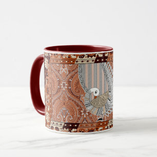 Mug Peacock indien traditionnel 