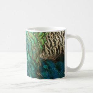 Mug Peacock Plumes I Colorful Abstrait Nature Design