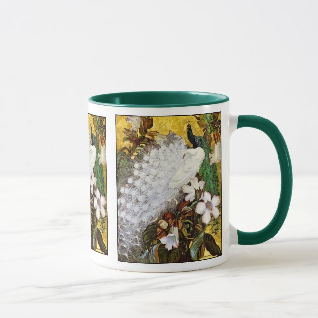 Mug : Peacocks blanc et bleu (Droite)