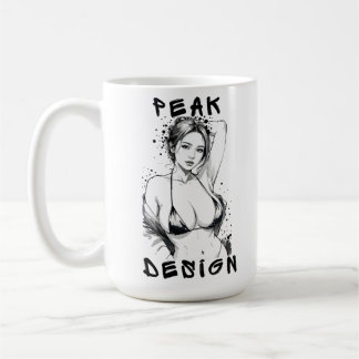 Mug Peak Design Bold Graffiti Pinup Sketch Art