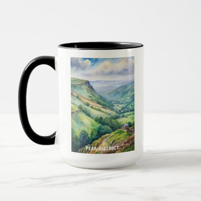 Mug Peak District National Park Watercolor Peinture (Gauche)
