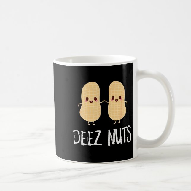 Mug Peanut Food Funny Kawaii Cute Meme Deez Nuts Joke  (Droite)