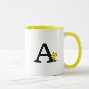 Mug PEANUTS   Bois   Monogramme A