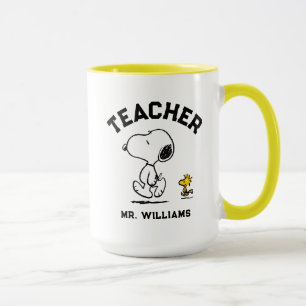 Mug Peanuts Est. 1950   Snoopy & Woodstock Teacher