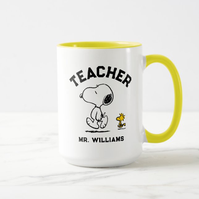 Mug Peanuts Est. 1950 | Snoopy & Woodstock Teacher (Droite)