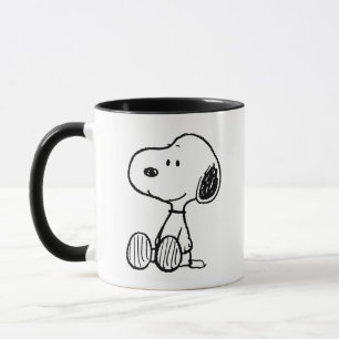 Mug PEANUTS   Snoopy on Black White Comics