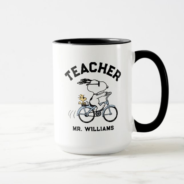 Mug Peanuts | Snoopy & Woodstock Bicycle Teacher (Droite)
