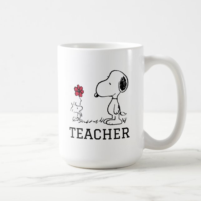 Mug PEANUTS | Snoopy & Woodstock Teacher (Droite)