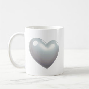 Mug Pearl Grey Heart