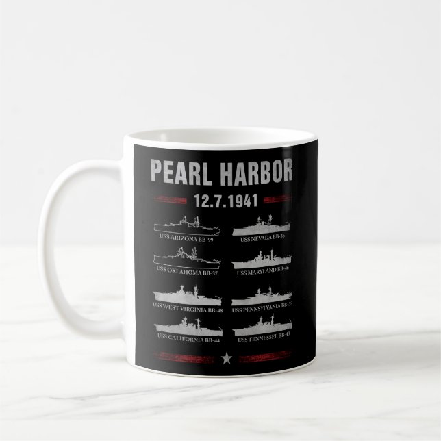 Mug Pearl Harbor Journée commémorative de la cuirasse  (Gauche)