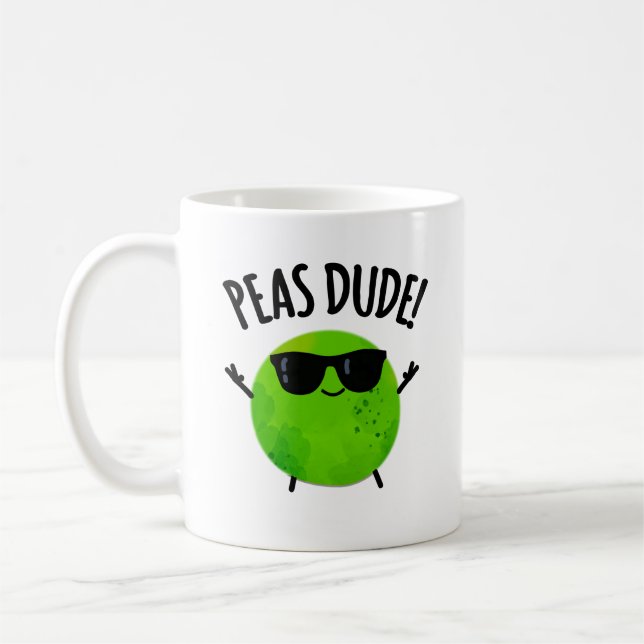 Mug Peas Dude Funny Veggie Pea Pun (Gauche)