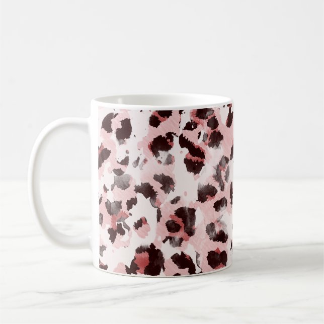 Mug Peau Animal Léopard : Élégance Teinture Tie. (Gauche)