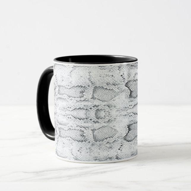 Mug Peau blanche Python Snake Print (Devant gauche)
