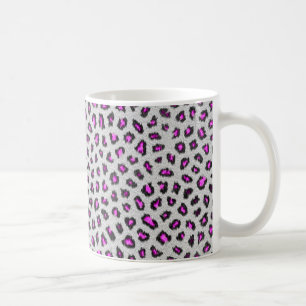 Mug Peau de léopard blanche et rose