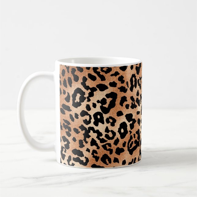 Mug peau de léopard. Design élégant de blouse avec léo (Gauche)