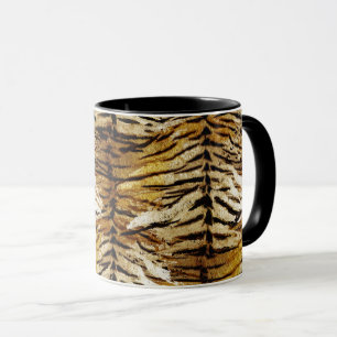 Mug peau de tigre, stylisée, tigre, rayé, poster de 