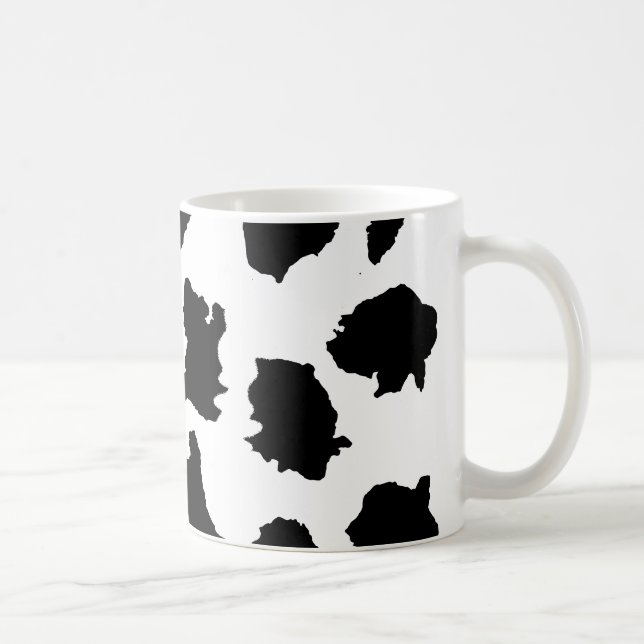 Mug Peau de vache Motif noir et blanc (Droite)