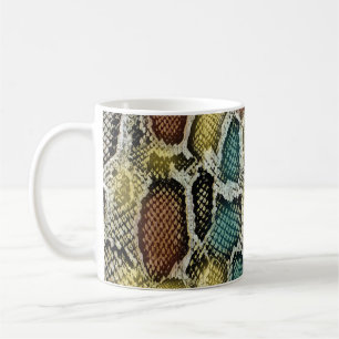 Mug Peaux de serpent colorées : conception transparent