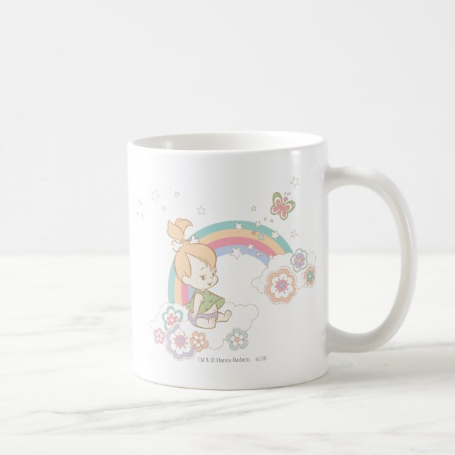 Mug PEBBLES™ Arc-en-ciel et nuages de fleurs (Droite)