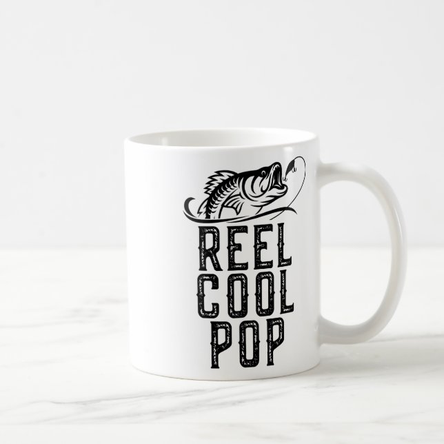Mug Pêche à la bobine cool pop pêcheur drôle rétro  (Droite)