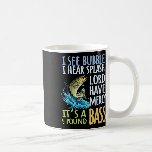 Mug Pêche à la ligne sportive noire Byss Byss Poisson  (Droite)